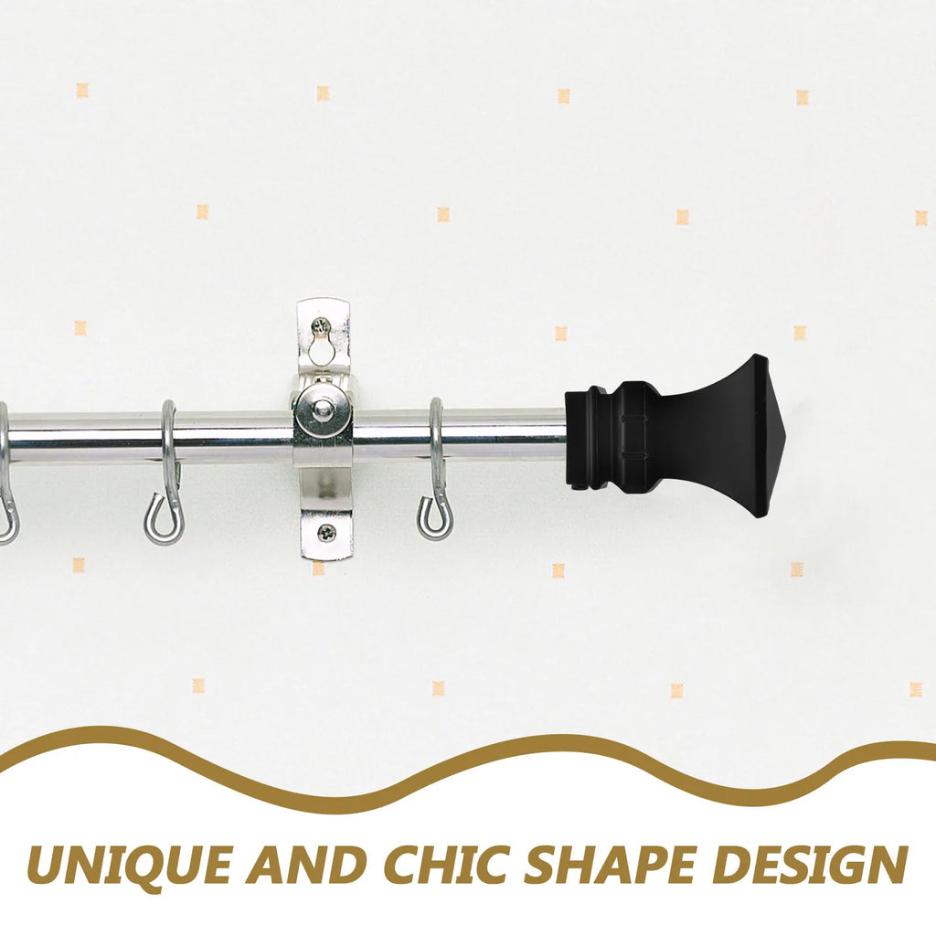Roman Curtain Rod Finials Iron Wear Resistant Decorative Ends Modern