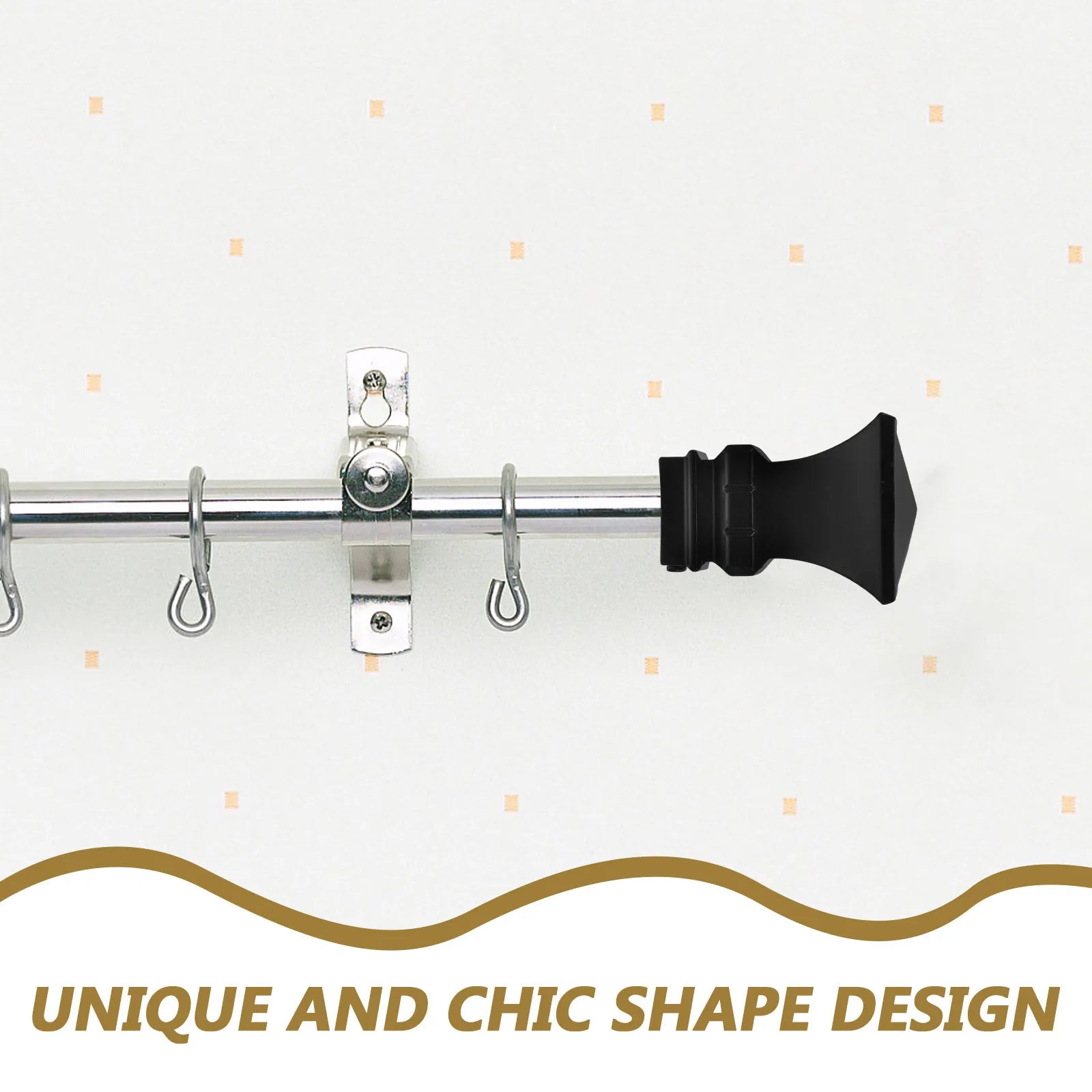 Roman Curtain Rod Finials Iron Wear Resistant Decorative Ends Modern