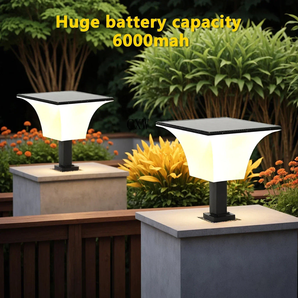 Outdoor Waterproof Solar LED Lights with Radar Sensor for Porch Fence Pillar Garage Entryway Lighting Solution Zpaxo
