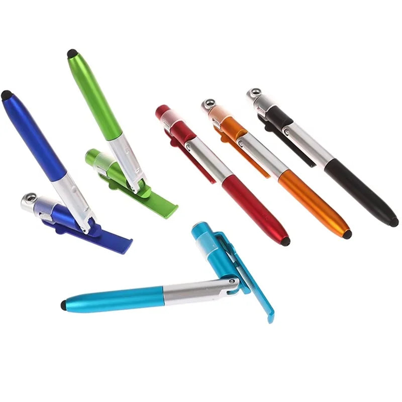 1 Foldable Multi-function Ballpoint Pens Stationery School Stylus Pen
