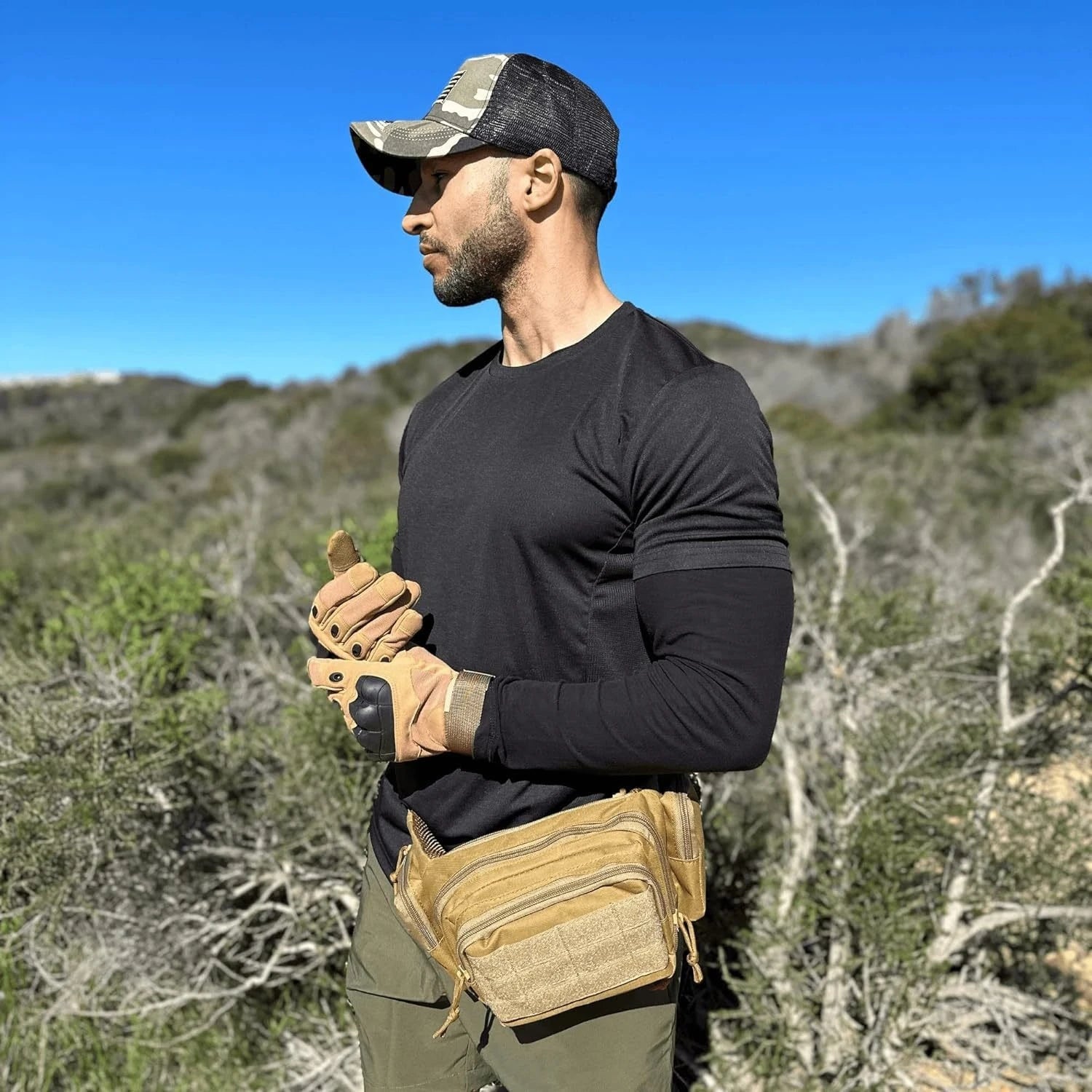 Outdoor multifunctional waist bag large capacity small outdoor lightweight running sports crossbody bag tactical waist bag Zpaxo