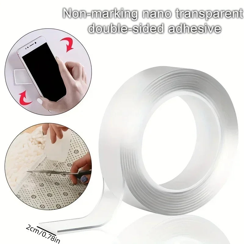 1/3/5m Nano Tape Double-sided Strong Decorative Adhesive Tape Thickened Transparent Waterproof Tape Glue Useful Things for Home Zpaxo