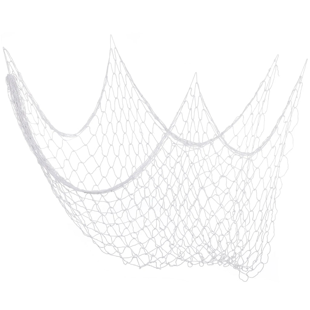 White Fishing Net Nautical Seaside Decor Beach Party Home Wall