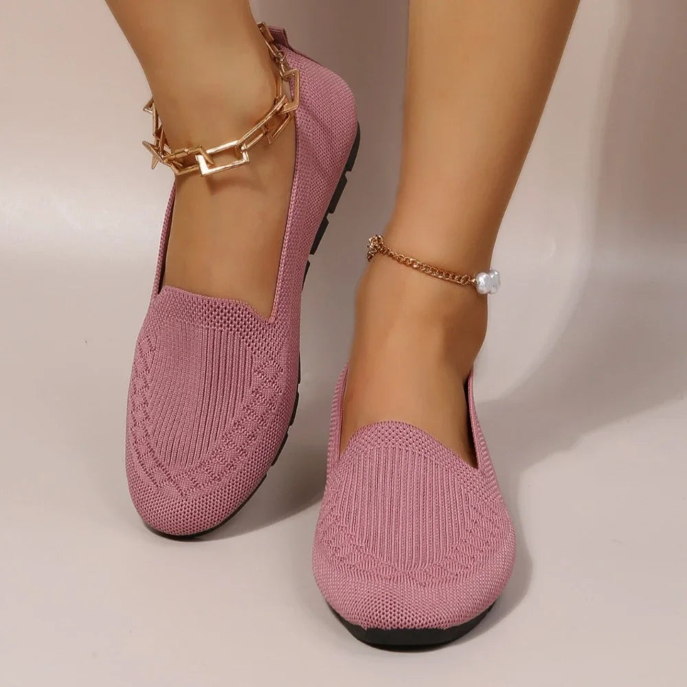 Casual Women's Shoes Summer Mesh Breathable Flat Ladies Comfort Light