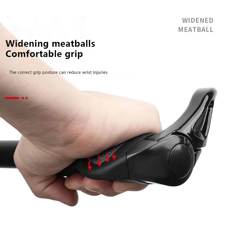 Bike Handlebar Grips Ergonomics Extended Bar Non-slip Rubber Durable