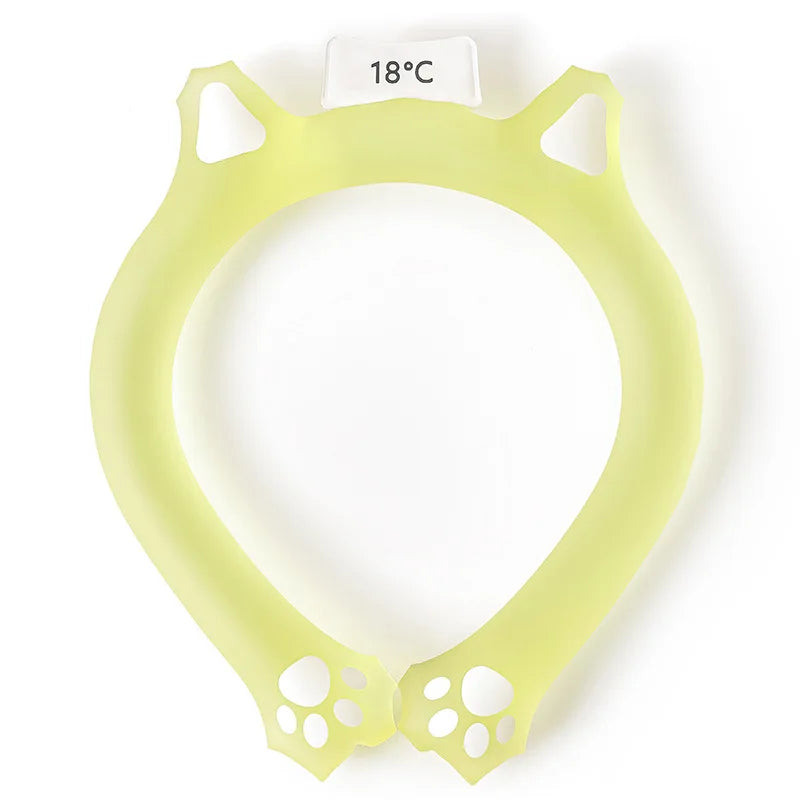 Sunstroke Prevention and Cooling Tool Outdoor Sports Cooling Ring Summer Comfort PCM Cold Collar Beach Travel Essentials Zpaxo 18 degrees yellow