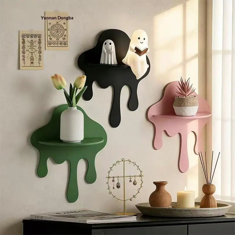 Wall Mounted Storage Rack Irregular Cloud Holder Creative Zpaxo