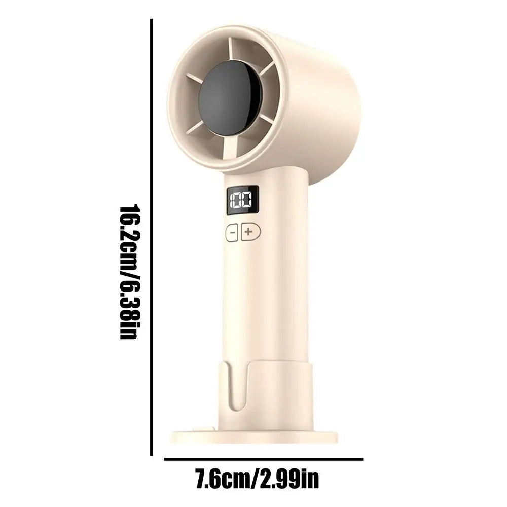Personal Fans Portable Rechargeable Digital Display Quiet Adjustable 100 Speeds Portable Fans That Blow Cold Air For Women Men Zpaxo China Mainland Creamy White