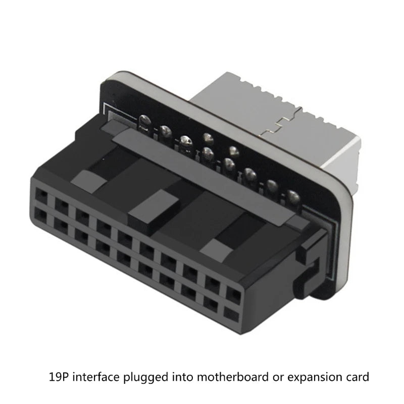 USB 3 0 Type-e Female 19-Pin Male Adapter Internal Motherboard
