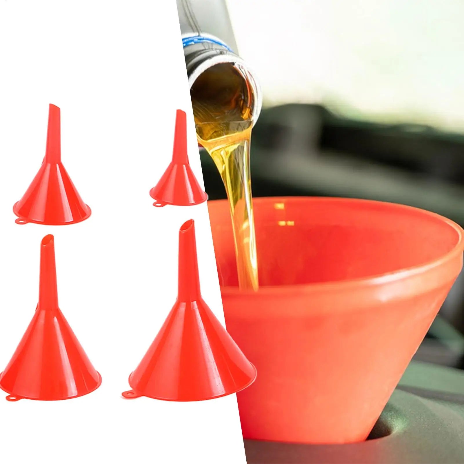 Funnel Reusable Tool Engine Oil Kitchen Laboratory Garage Car Vehicle