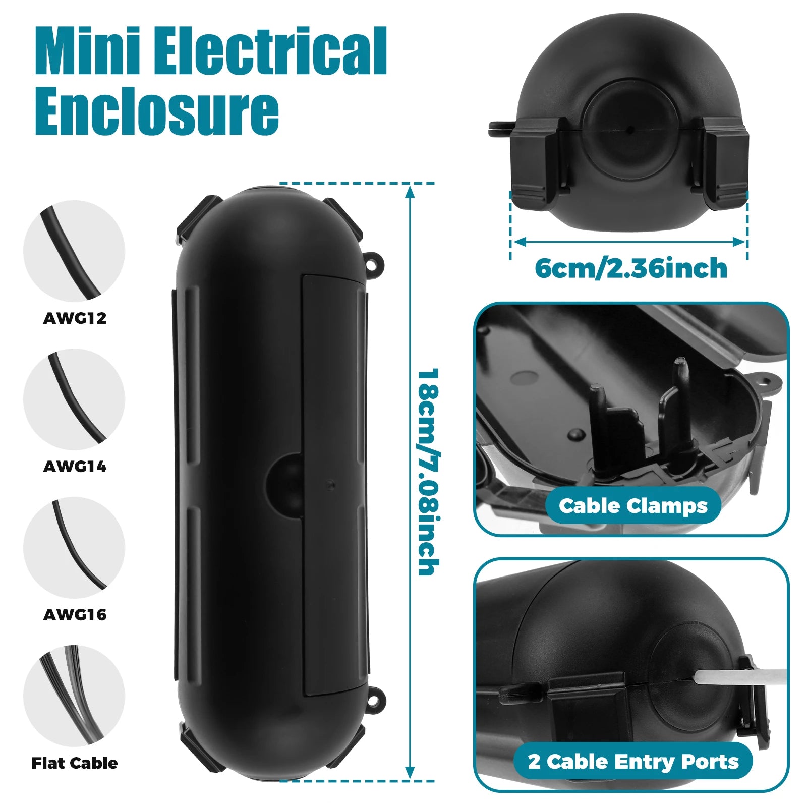 Large Outdoor Electrical Box IP54 Waterproof Extension Cord Cover Weatherproof Protect Outlet, Plug, Socket, Timer, Power Strip, Zpaxo B 1PC