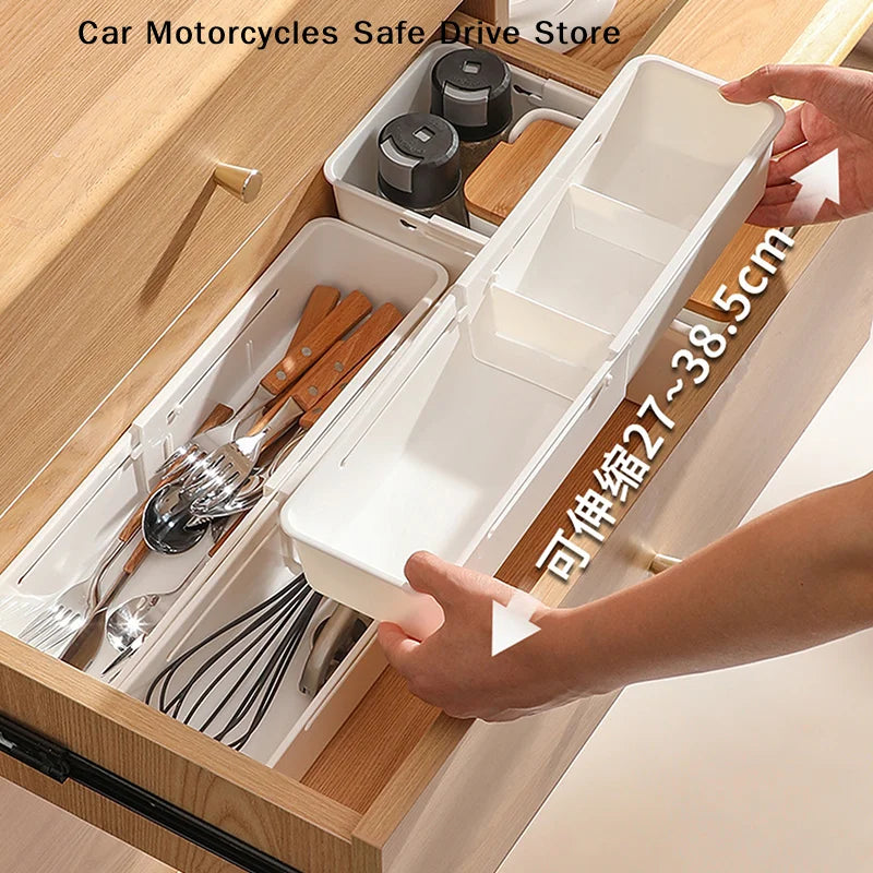 CMHome Pull-out Storage Box Drawer Telescopic Organizing Cosmetics
