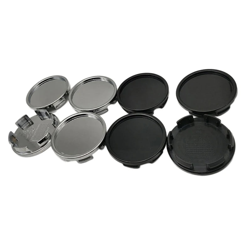 58mm ABS Wheel Center Hub Caps – 4-Pack Blank Rim Covers