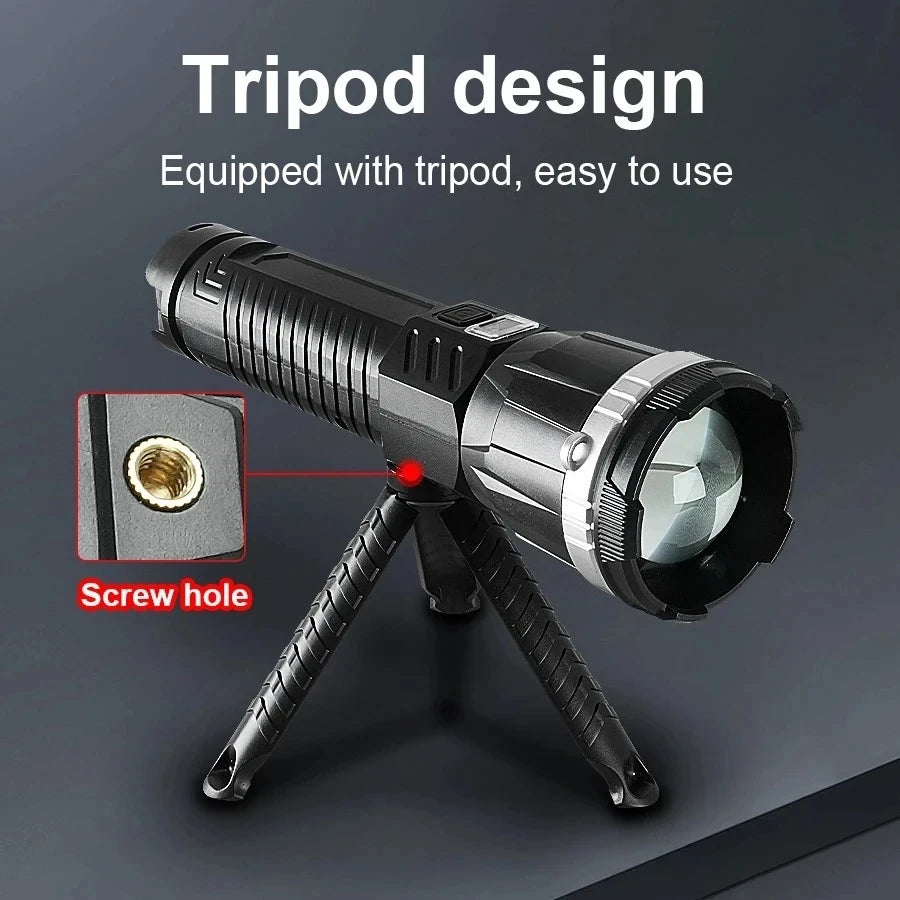 Zpaxo High Power Rechargeable LED Tactical Flashlight 5000m
