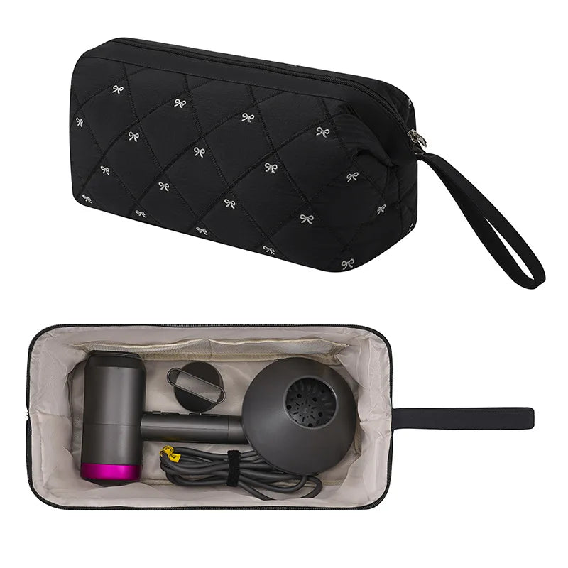 New Hair Dryer Storage Bag, Curling Iron, Hair Dryer, Multifunctional Storage Bag, Wind Tube Accessories, Portable for Travel Zpaxo Black
