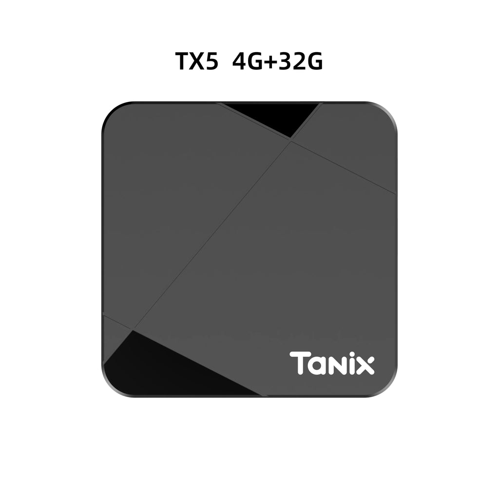 Tanix TX5 Android14 TV Box Amlogic S905Y5 Quad Core 16 32 64GB AV1 BT Zpaxo TX5-4GB32GB 100V-240V UK Plug