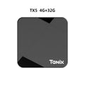 Tanix TX5 Android14 TV Box Amlogic S905Y5 Quad Core 16 32 64GB AV1 BT Zpaxo TX5-4GB32GB 100V-240V UK Plug