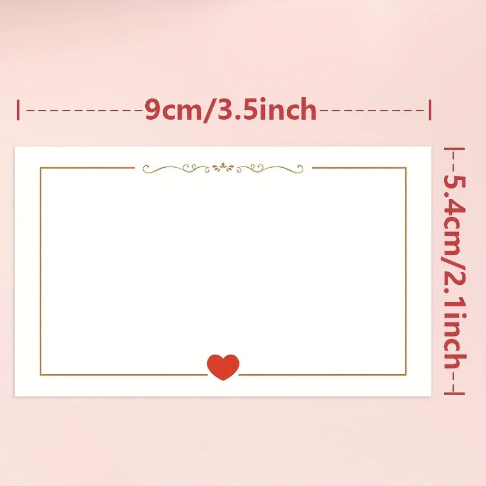 Heart-shaped Simple Blank Small Cards Weddings Valentine's Day