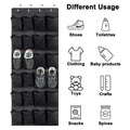 Over The Door Shoe Organizer – 24 Large Mesh Pockets Hanging Rack Hanging Shoe Organizer Zpaxo black