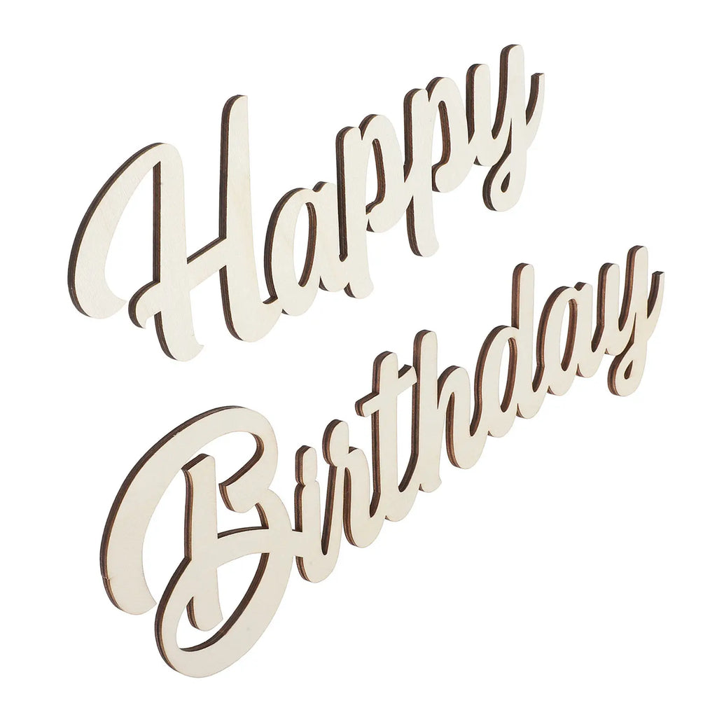 Wooden Happy Birthday Sign Plaque Wall Hanging Decoration Themed