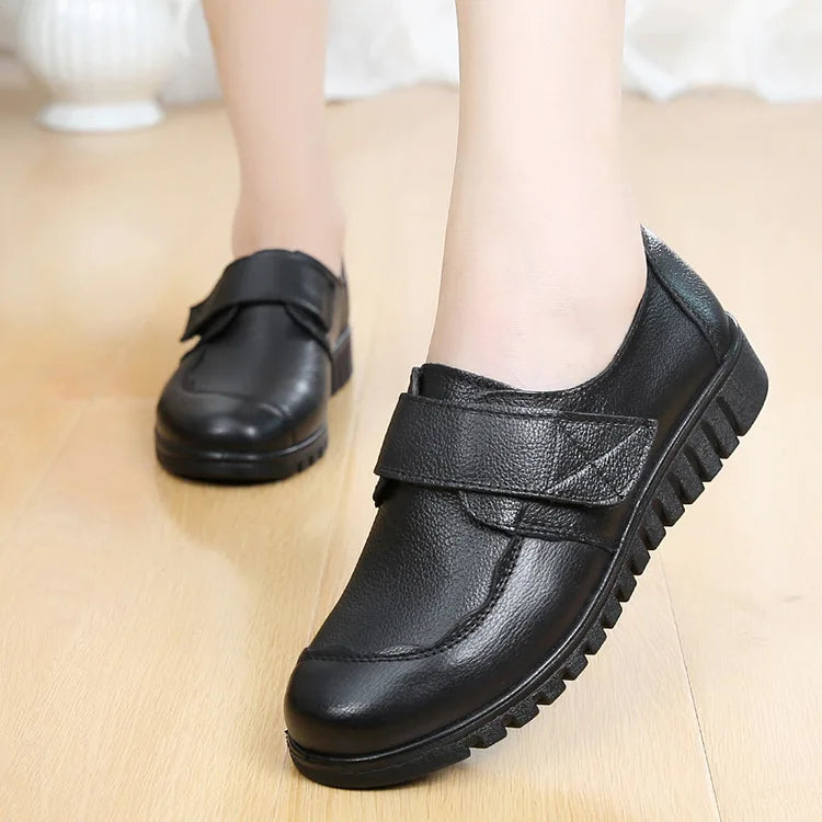 Elegant Women Mules Shoe Solid Leather Summer Slippers Outdoor Casual Zpaxo