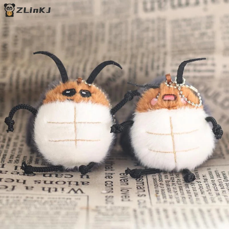 ▶1Pcs Stuffed Animal Car Key Holder Cute Cockroach Plush Keychain Backpack Pendant Stuffed Doll Decoration For Students Zpaxo