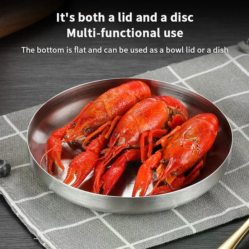 Korean 304 Double-layer Thick Durable Stainless Steel Rice Bowl Soup Zpaxo