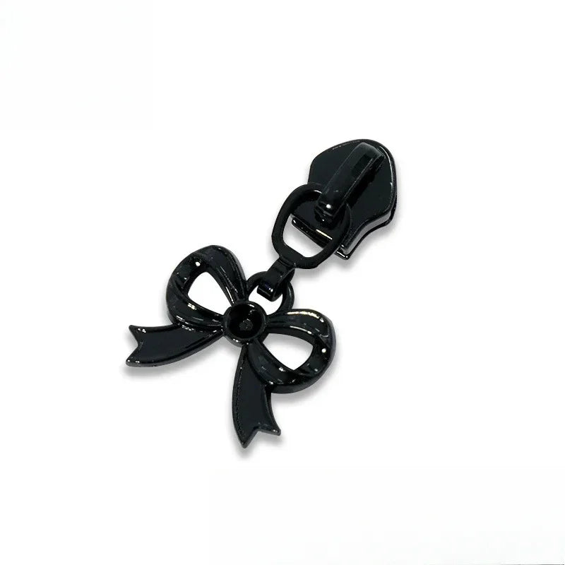 4pcs 3/5 zipper heads cute bow pendants colorful nylon pull bags and clothes zipper heads tab resin zipper heads Zpaxo