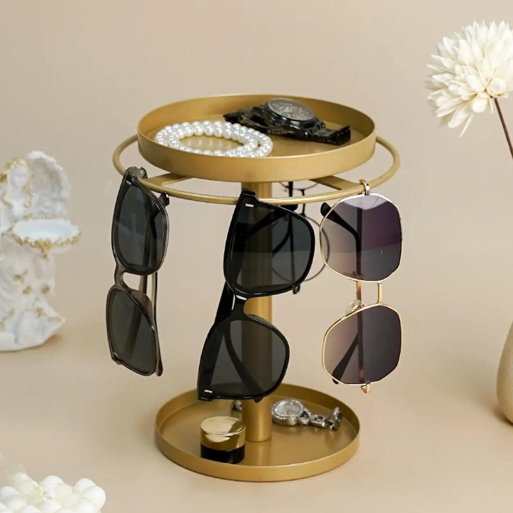 Sunglasses Organizer Stand Metal 360 Degree Rotation Jewelry Rack