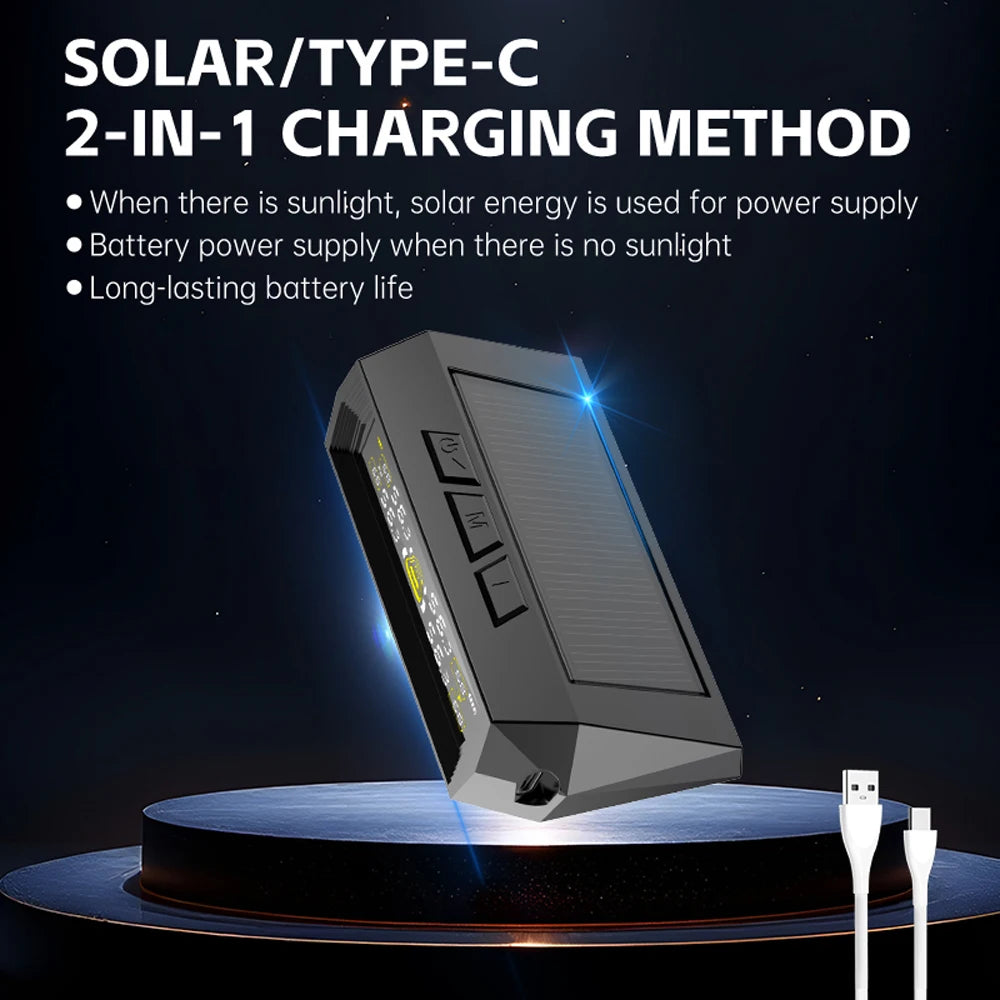 0-6 8Bar 4 External Sensors Digital LCD Display USB Solar TPMS Tyre