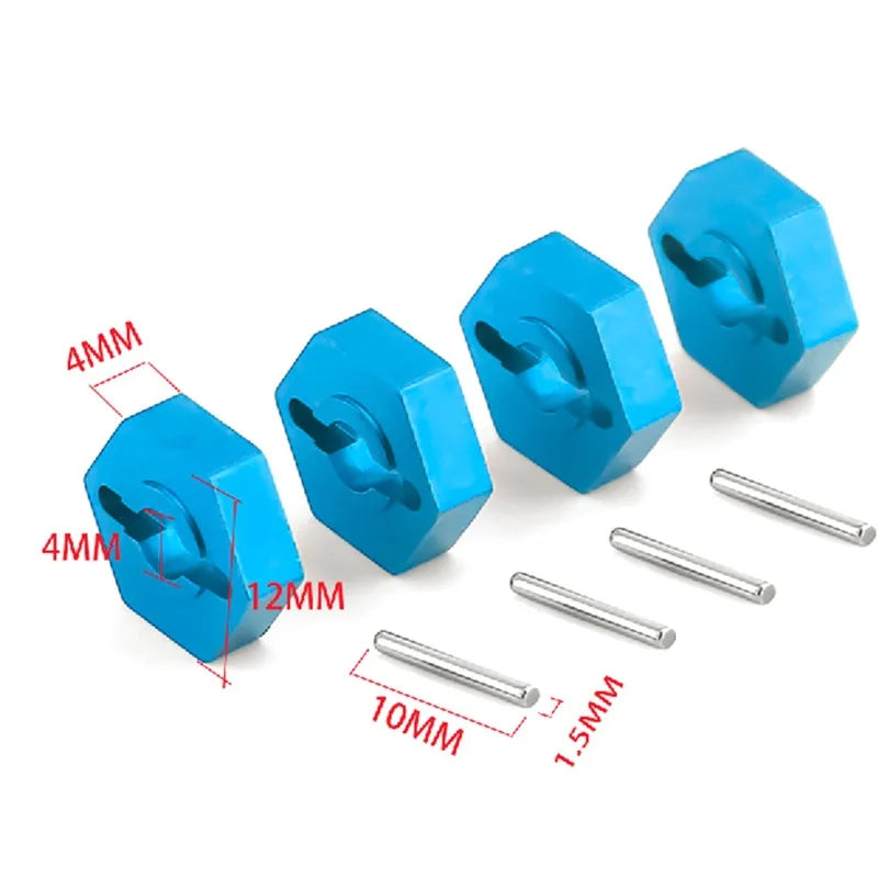 1 16 RC Car Upgrade Wheel Hex Hubs Axle Pins Traxxas E-revo Slash 4WD Zpaxo Blue