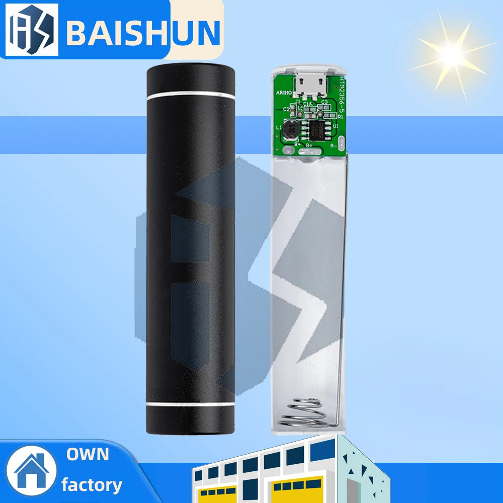 Metal Power Bank DIY Storage Case Box Welding Suit 1X 18650 Battery Zpaxo