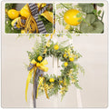 Artificial Lemon Flower Summer Wreath Hanging Front Door Simulation
