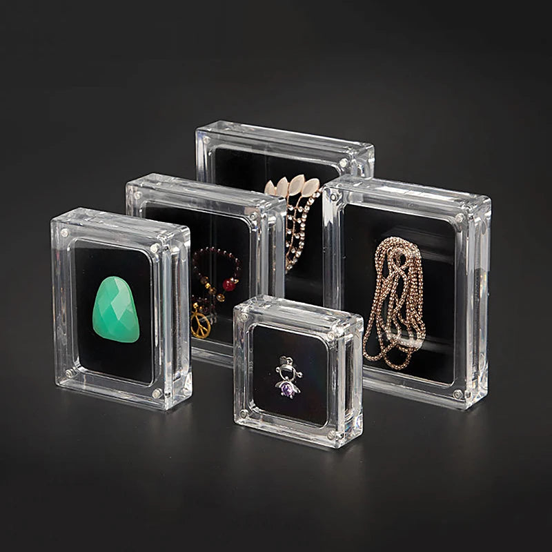 Acrylic Jewelry Display Box – Magnetic Lid Storage & Gift Box
