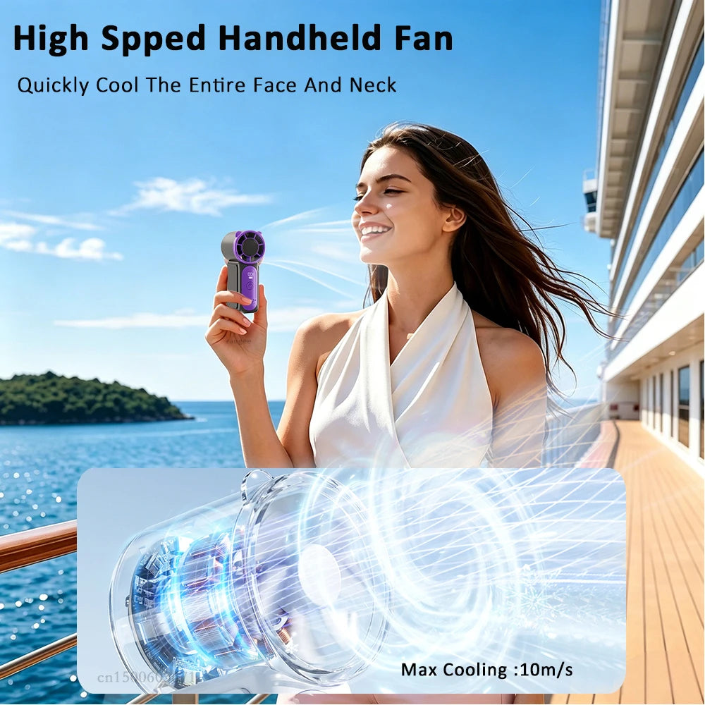 Mini Portable Handheld Fan USB Pocket Small Rechargeable Personal