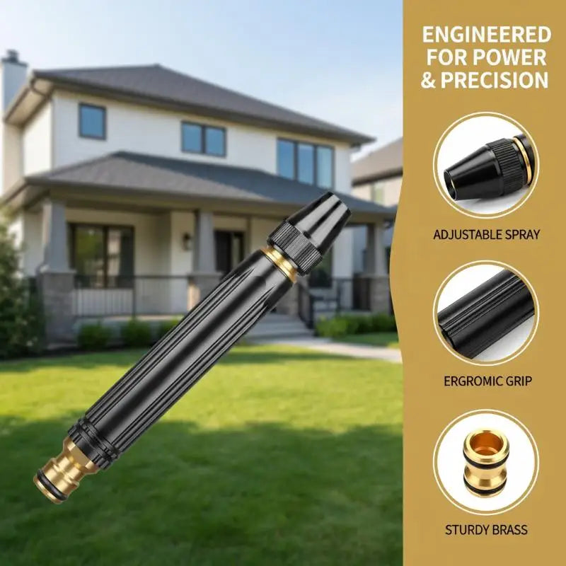 Adjustable High-Pressure Car Wash Water Gun – Brass Nozzle