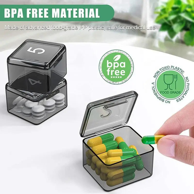 Monthly Pill Organizer - Large Compartments Portable Case for Travel, One Month Pill Cases Medicine Organizer for Vitamin Zpaxo