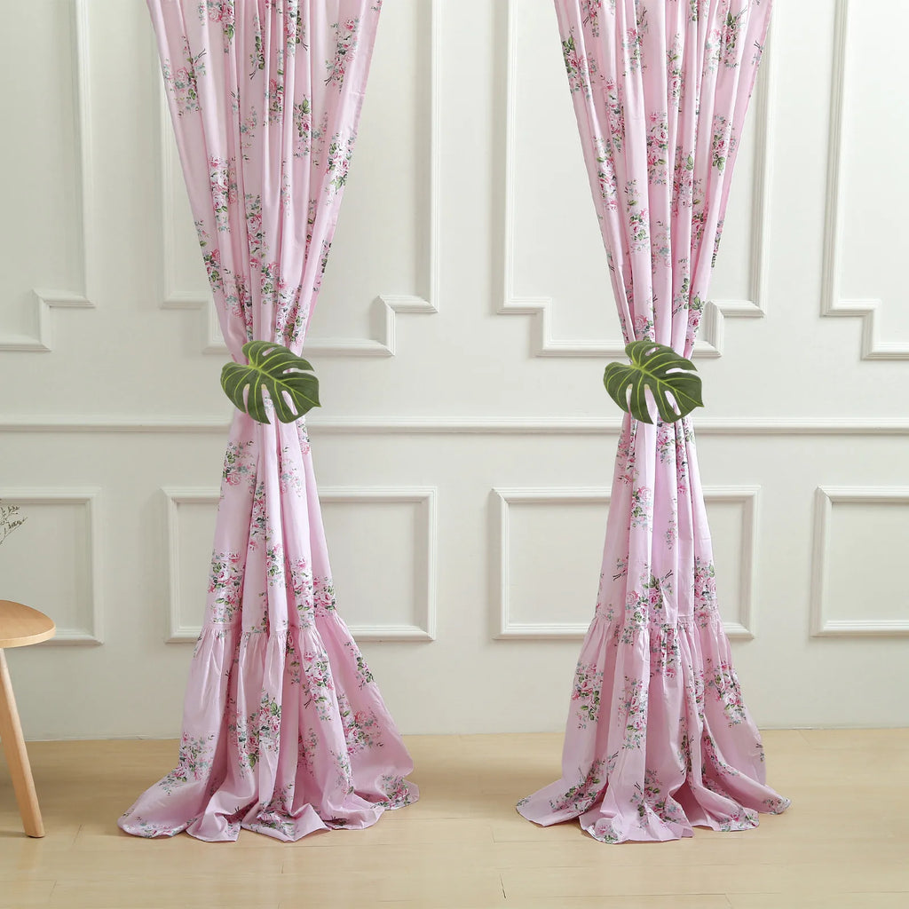 No Drill Monstera Leaf Curtain Tiebacks Decorative Drapery Holdbacks