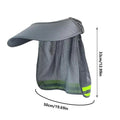 Hard Hat Sun Shade & Neck Shield with Reflective Stripe Helmet Sun Shade Zpaxo Gray