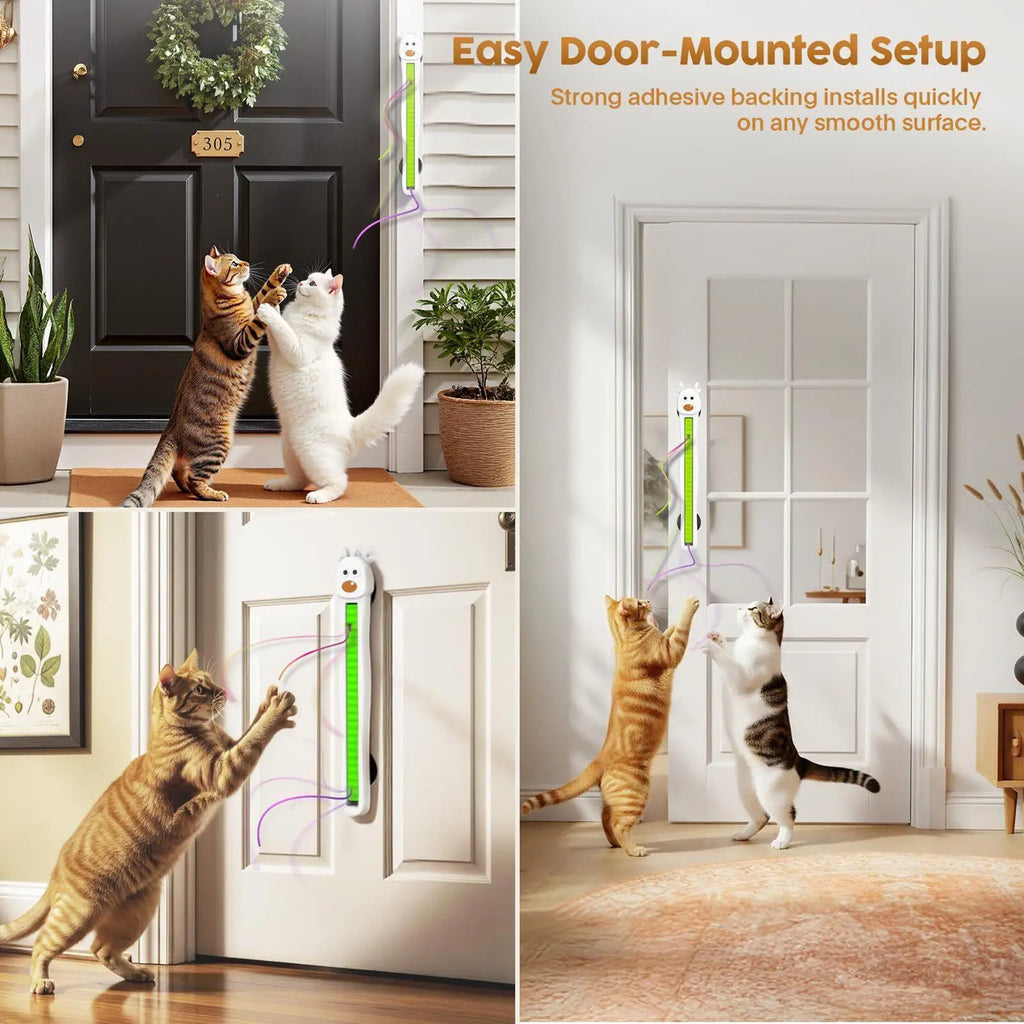Automatic Cat Toy Wall Mounted Interactive Flying Rope Rechargeable