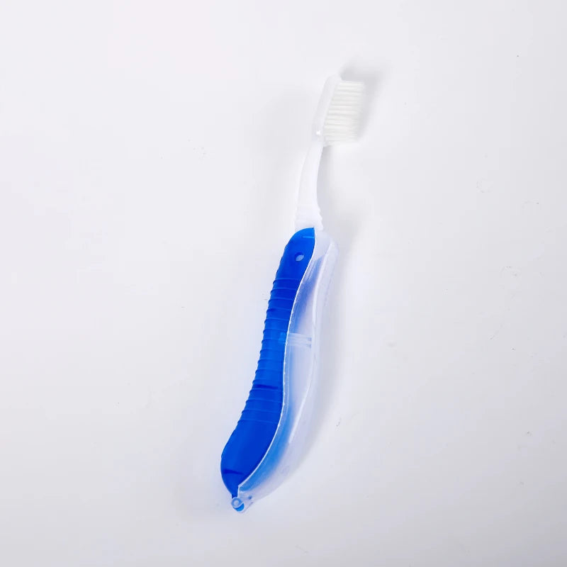 Portable Disposable Foldable Travel Camping Toothbrush Tooth Oral Zpaxo Blue