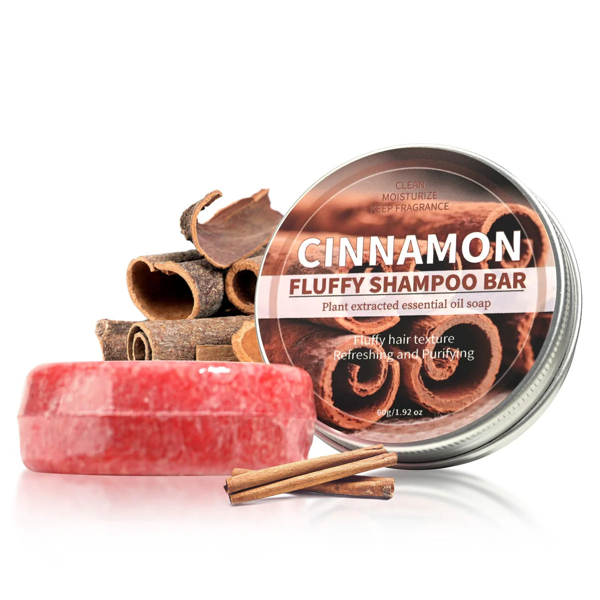 Cinnamon Essential Oil Shampoo Bar – Natural Deep Clean Solid Shampoo Bar Zpaxo