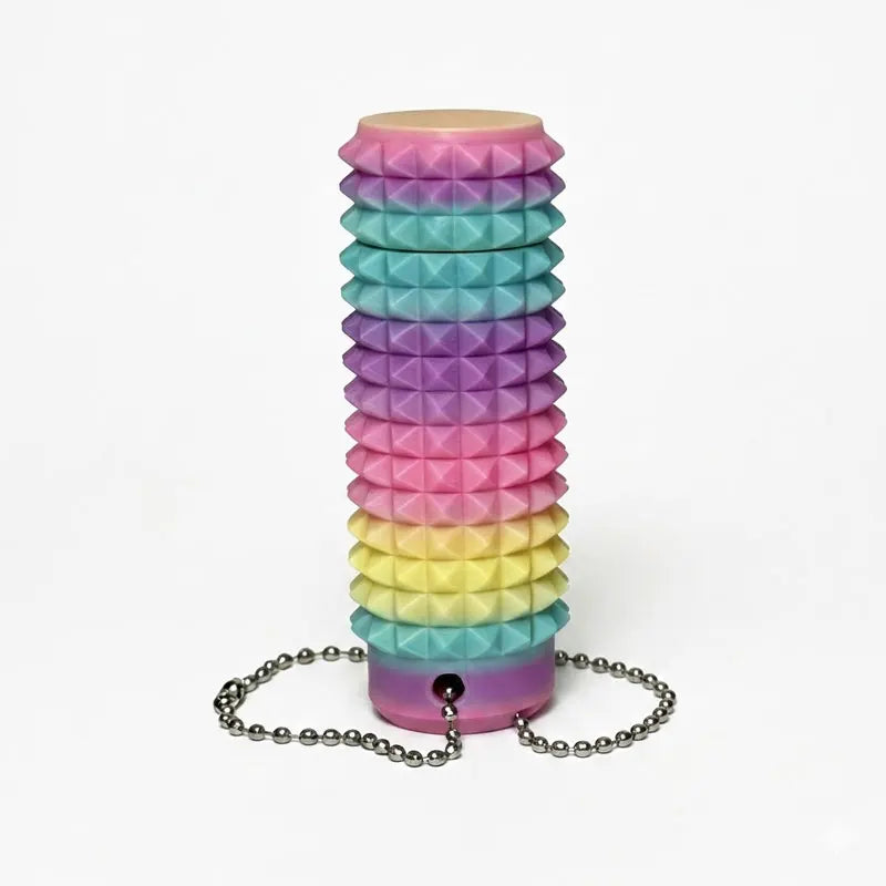 Little Ouchies Fidget Pocket Mini Spiky Grippie Stim Keychain Venting Zpaxo rainbow