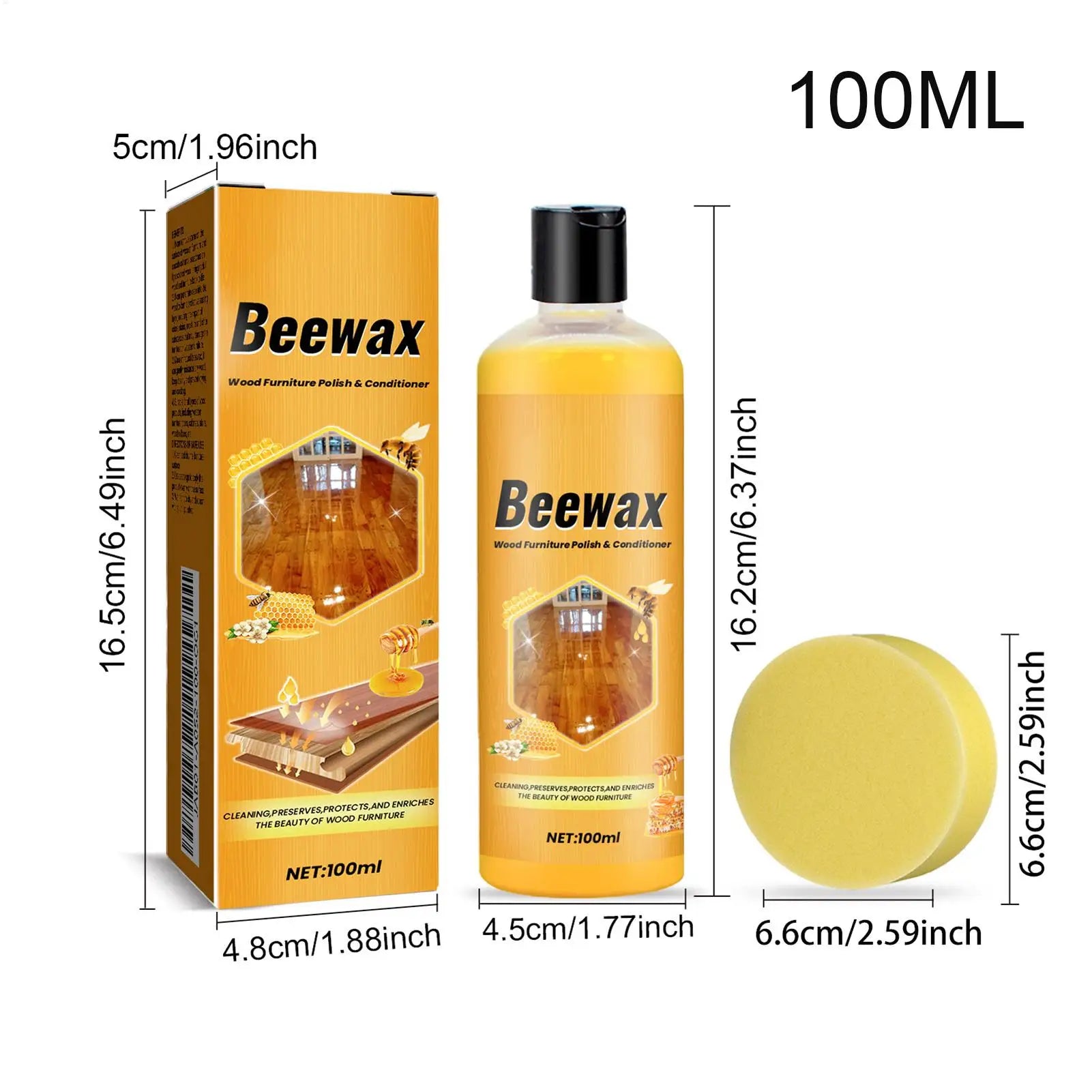 Beeswax Furniture Restorer Natural Wood Cleaner Gloss Restoration