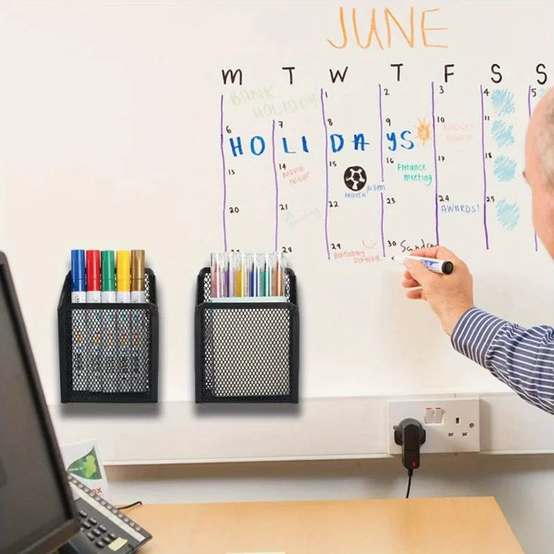 Magnetic Pencil Holder Strong Magnets Mesh Design Whiteboard