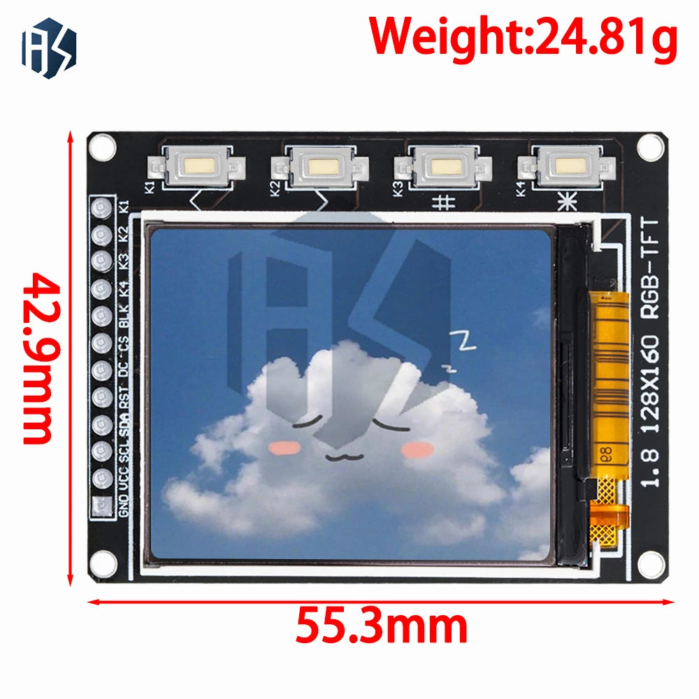 Arduino Raspberry Pi Ready TFT LCD Display 128x160 ST7735 ST7735S SPI Zpaxo