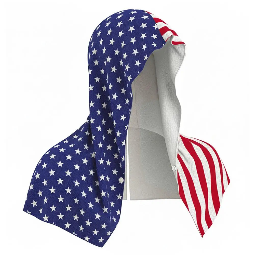Country Quick Dry Shawl Sports Coldproof Hooded Headband Camping Gym Wipe Sweating Cooling Towel Sunscreen Quick Dry Head Cover Zpaxo Country