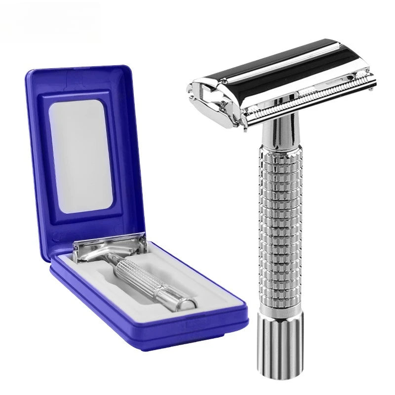 2026 Classic Traditional Double Edge Shaving Razor Set for Men Safety Razor Beard Safety Razor for Barber Styling Accessories Zpaxo