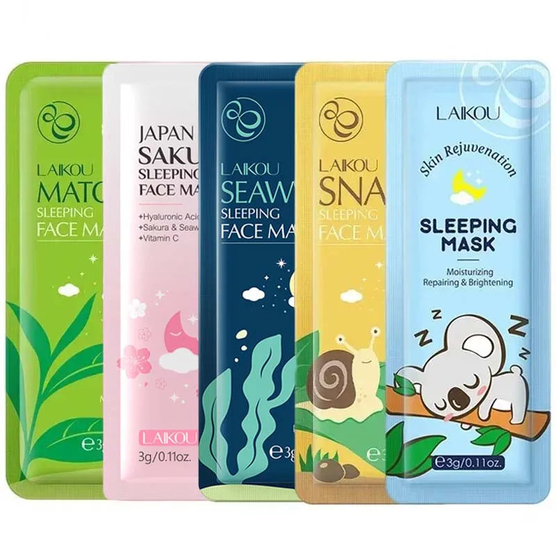 1 Moisturizing Facial Mask Sakura Snail Seaweed Face Sleeping Cream