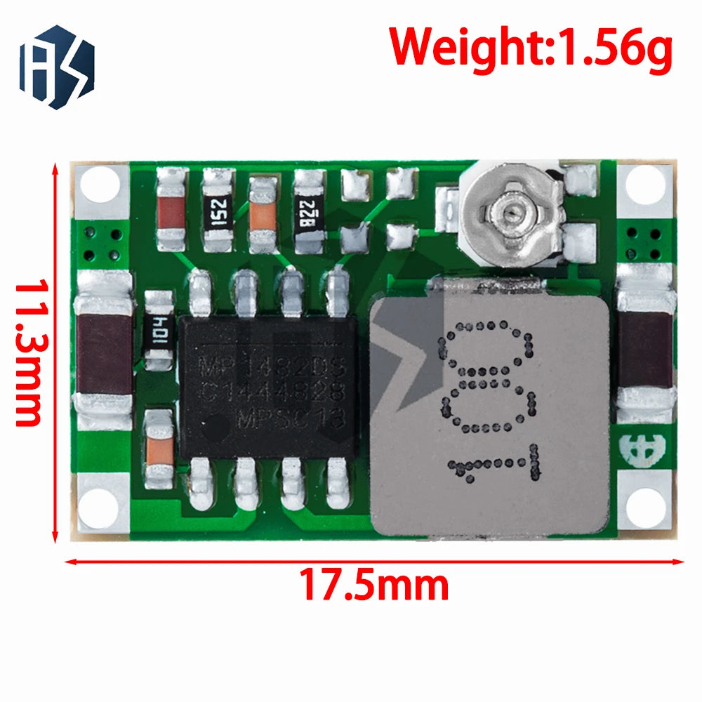 1PCS Mini360 DC-DC Buck Converter Step Down Module 4.75V-23V to 1V-17V 17x11x3.8mm SG125-SZ+ Zpaxo
